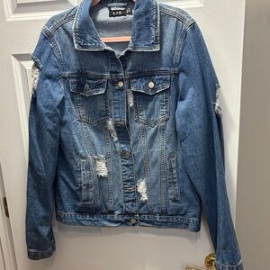 LTS Women’s destroyed denim jacket size 8